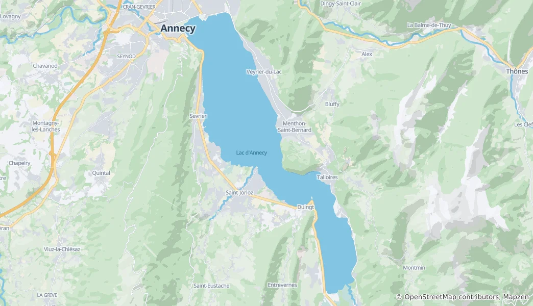 Mapa De Lago de Annecy