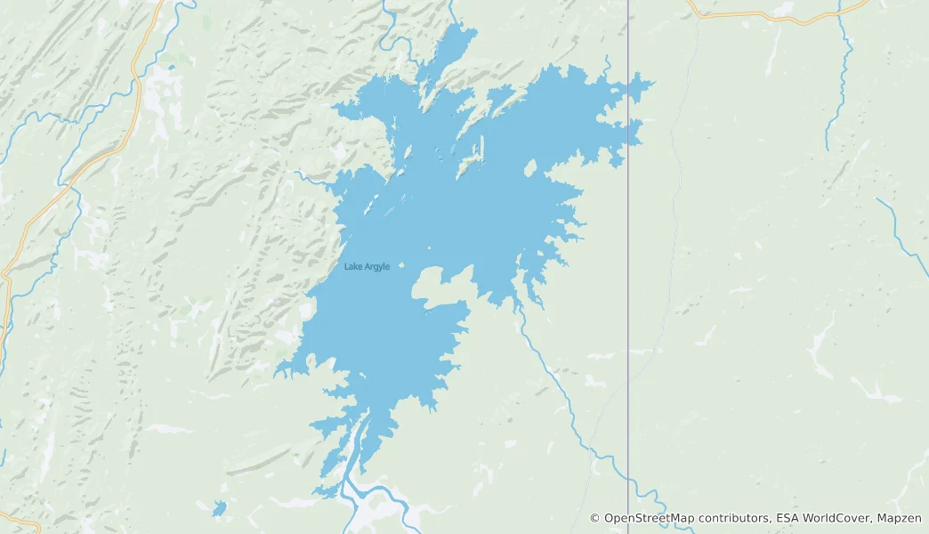 Térkép: Lake Argyle