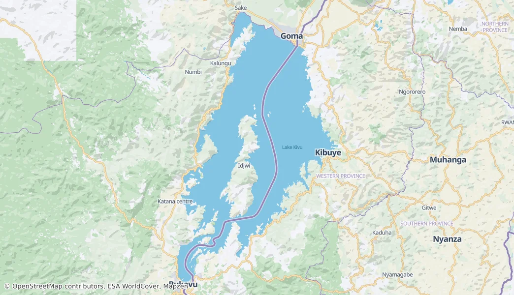 Lake Kivu — Map