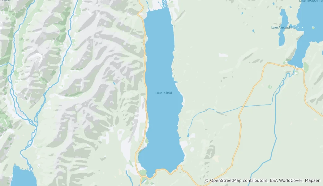 Karte von Pukaki-See