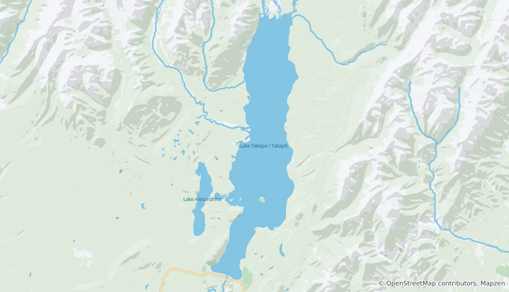 Map of Lake Tekapo / Takapō
