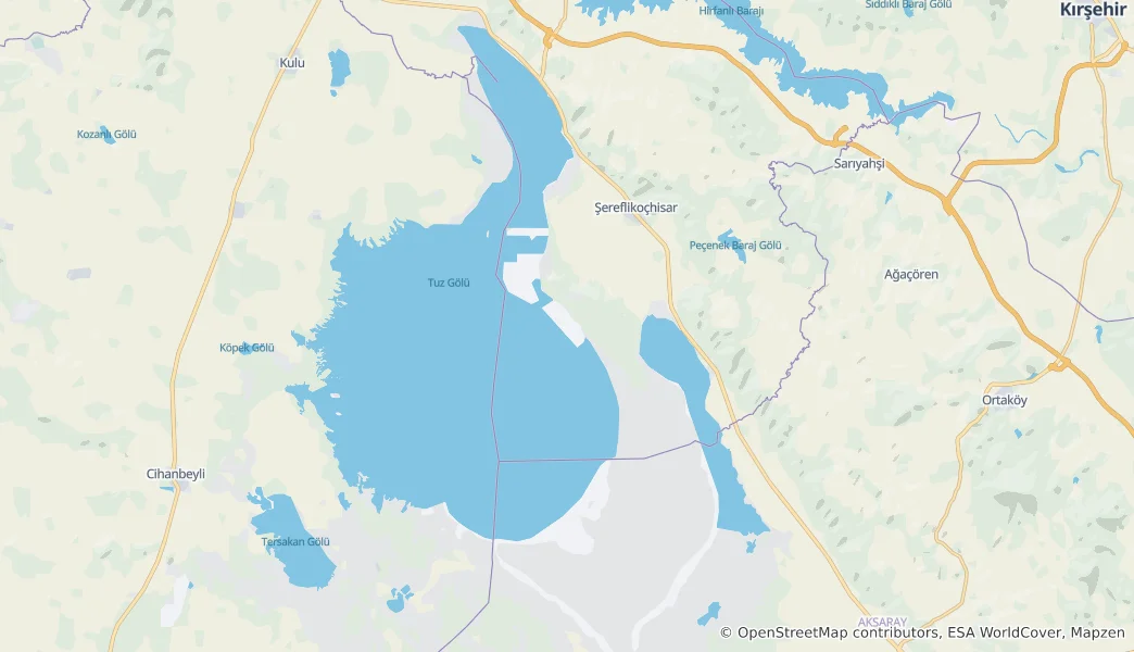 Map of Lake Tuz