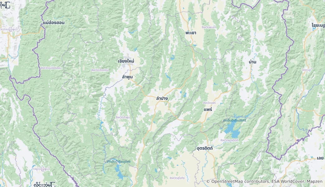 Mapa de Lampang