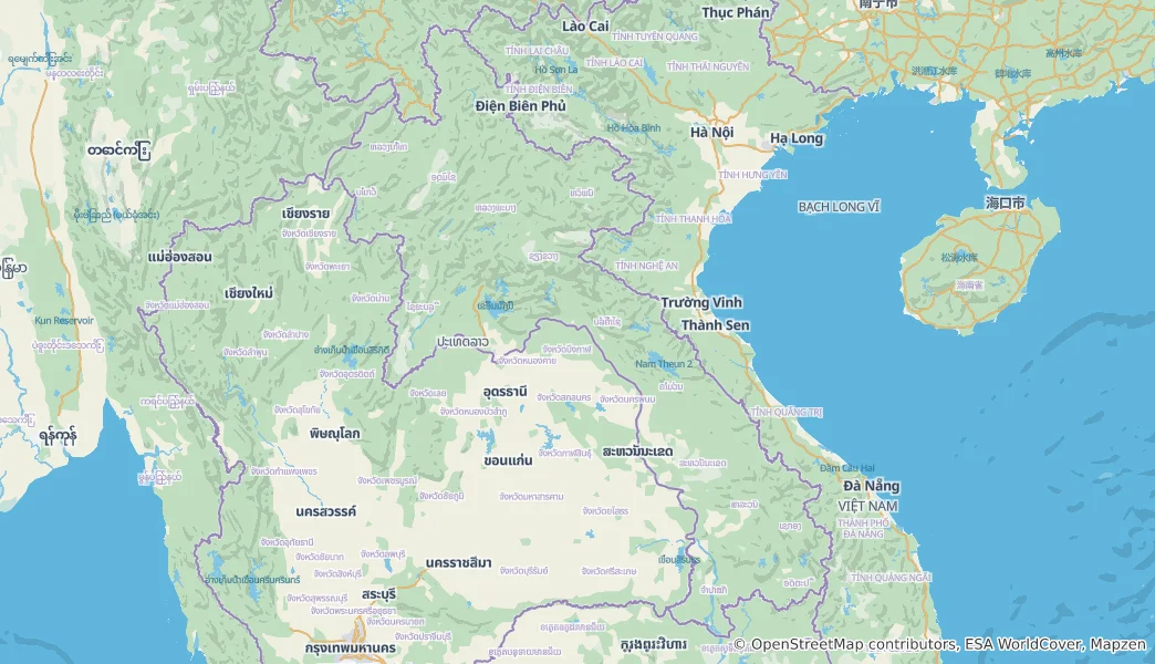 Map of Laos