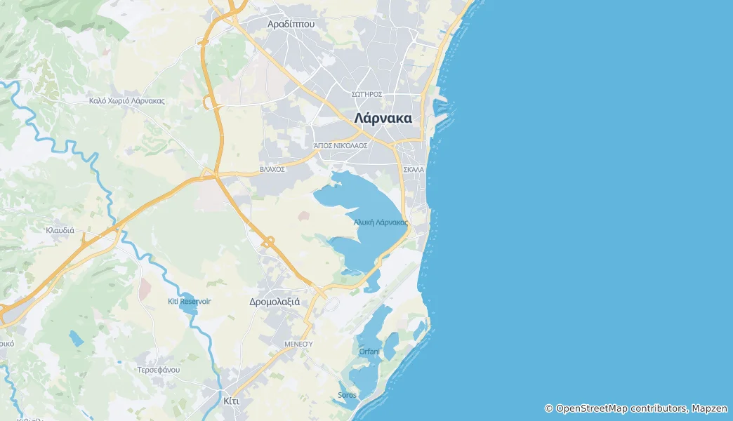 Map of Larnaca