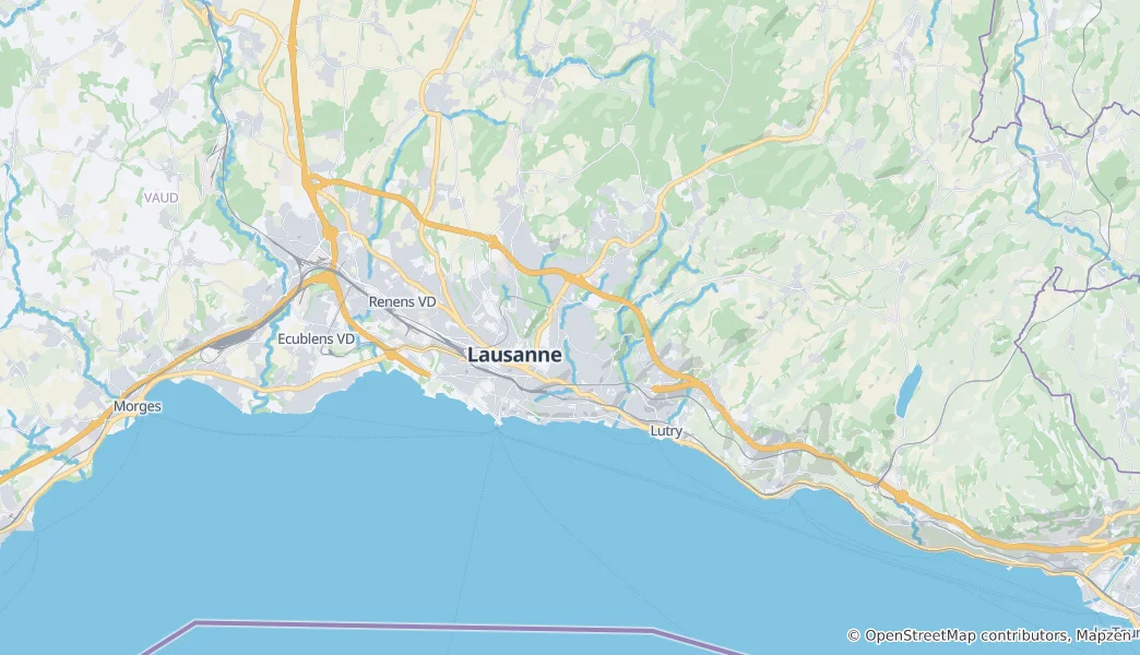 Map of Lausanne