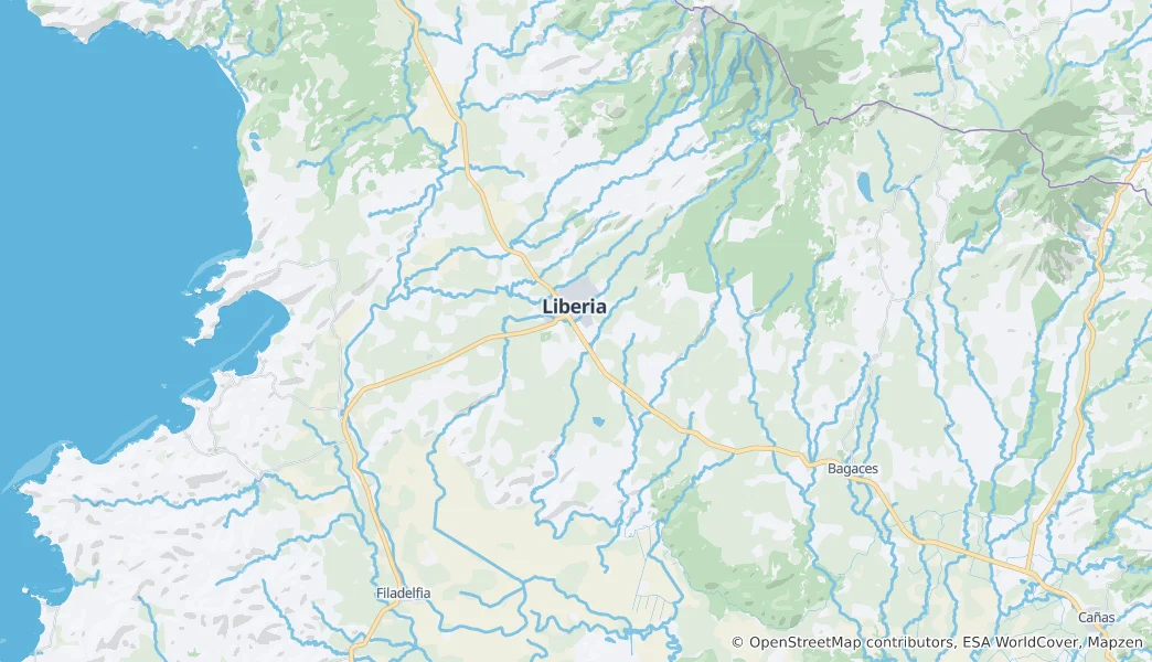 Mappa di Liberia