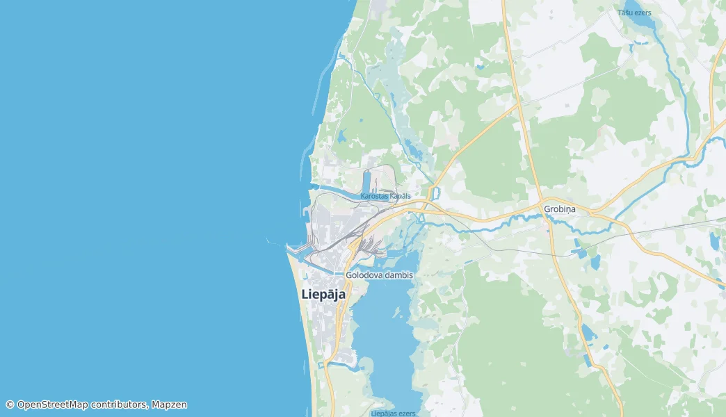 Map of Liepāja