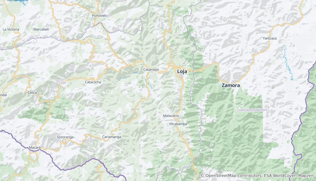 Mappa di cantone di Loja