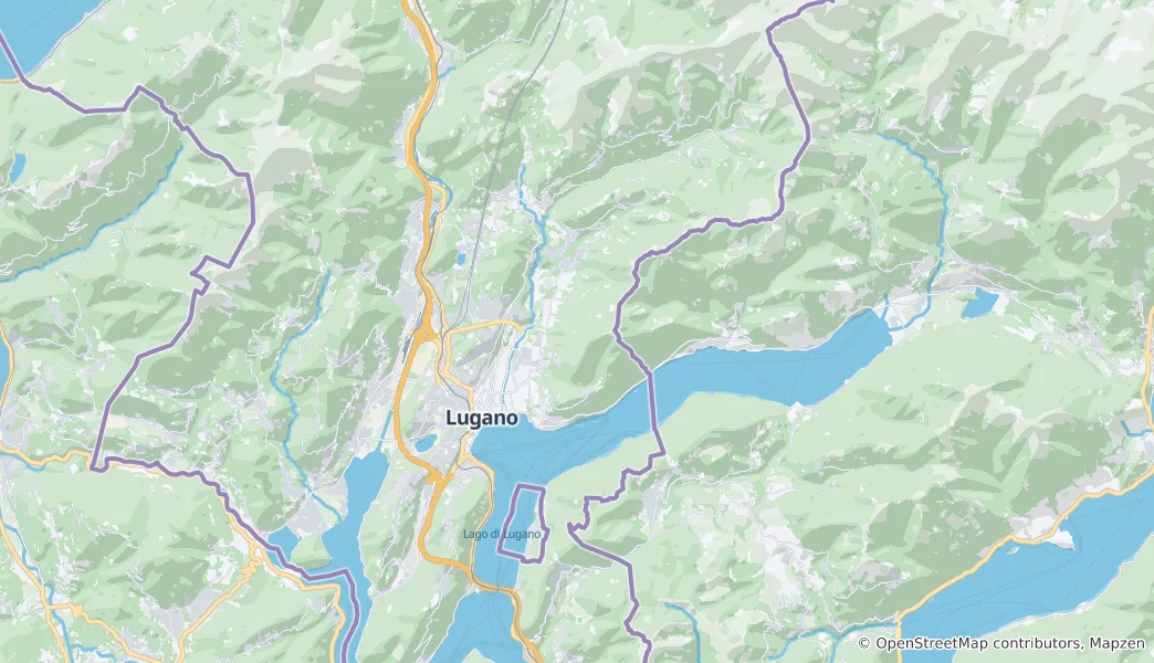 Map of Lugano