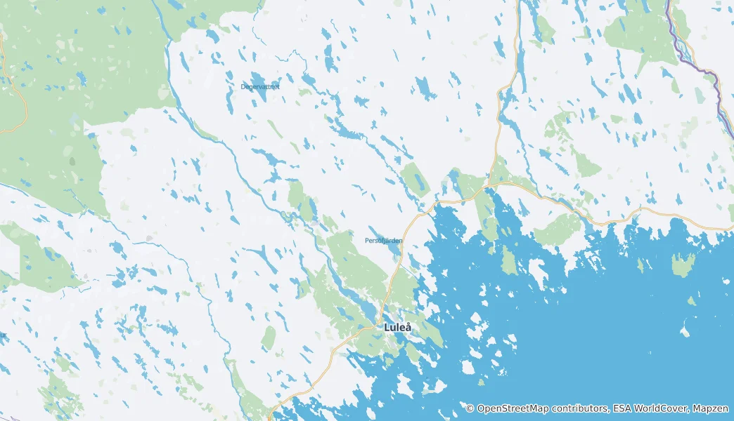 Map of Luleå Municipality