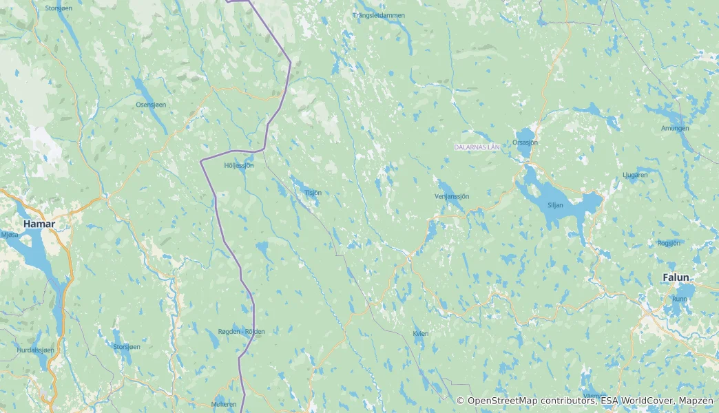 Mappa di Malung-Sälen