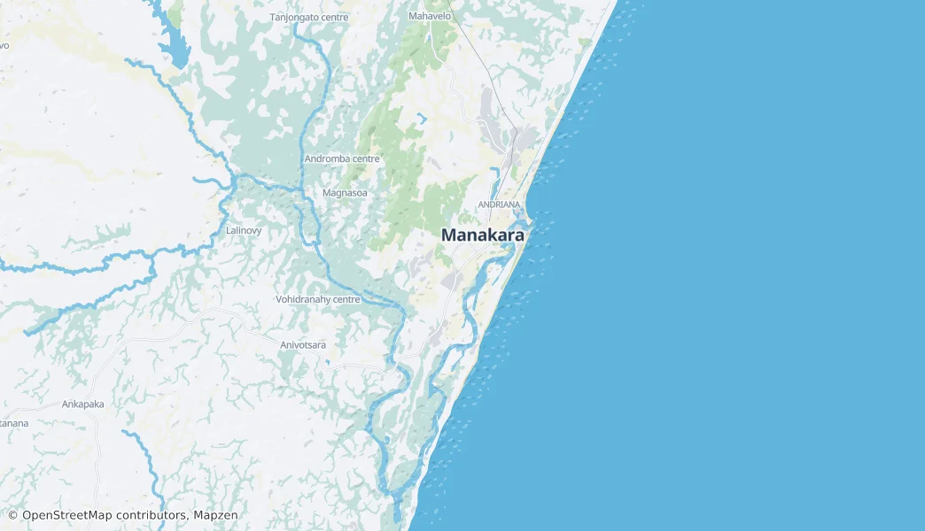 Manakara — Map