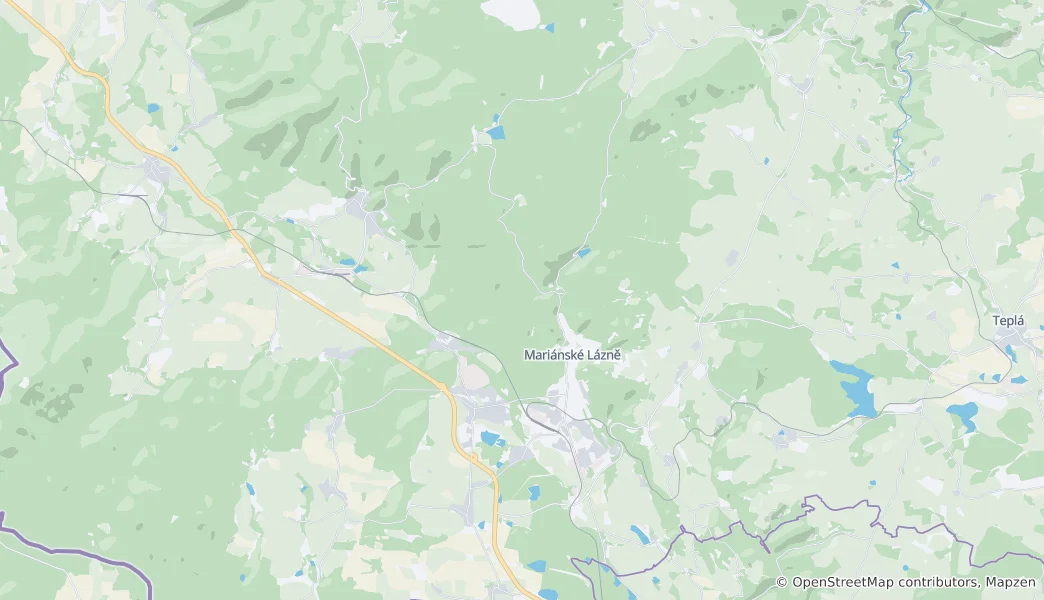 Map of Marianske Lazne