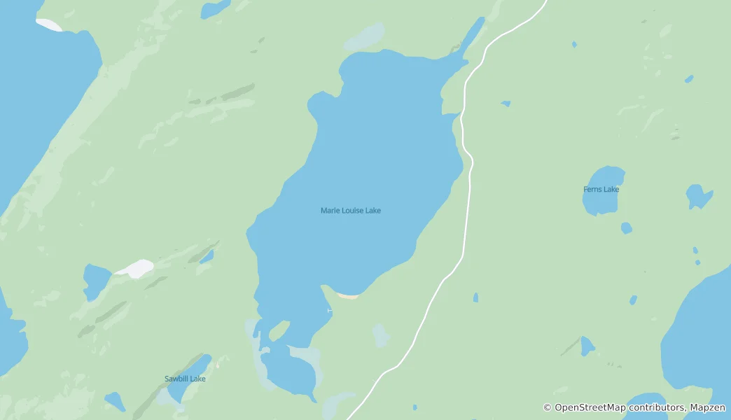 Mapa Marie Louise Lake