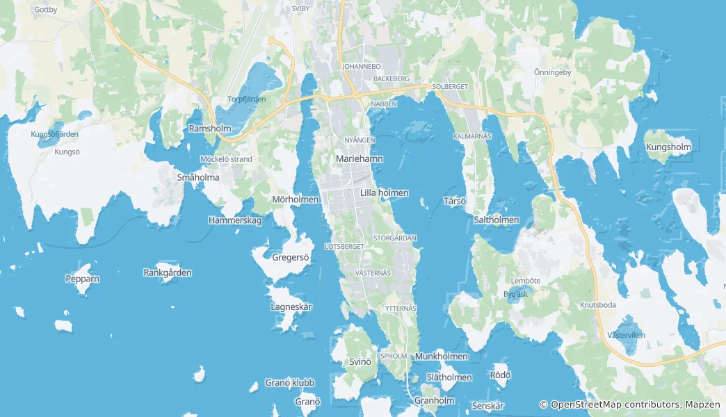 Map of Mariehamn