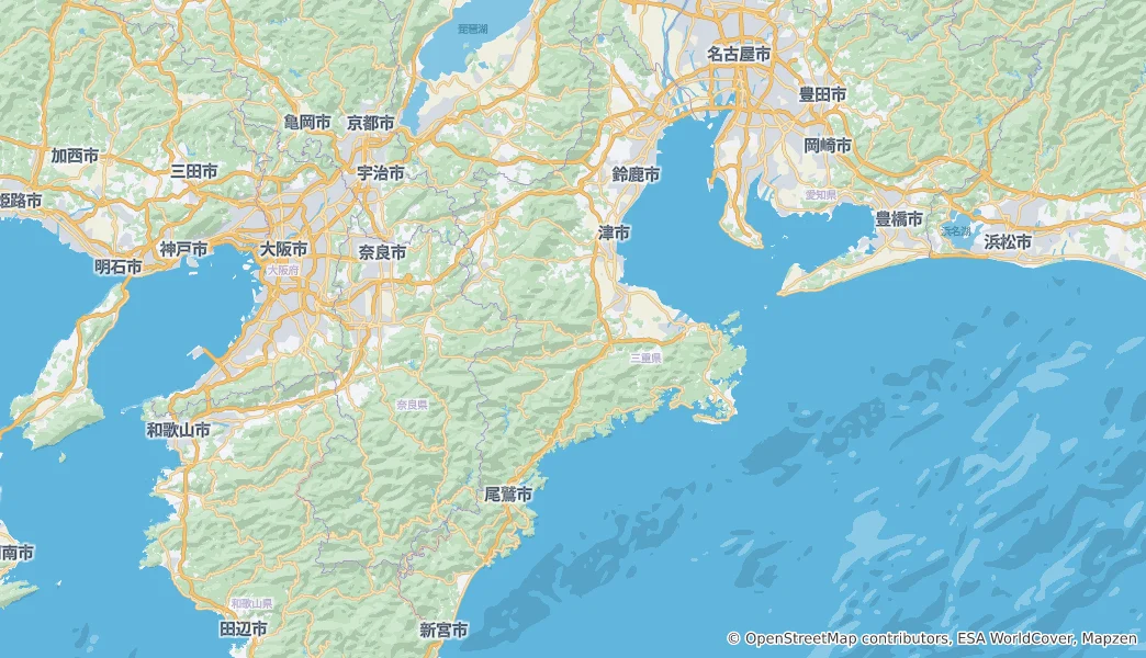 Mapa Mie Prefecture