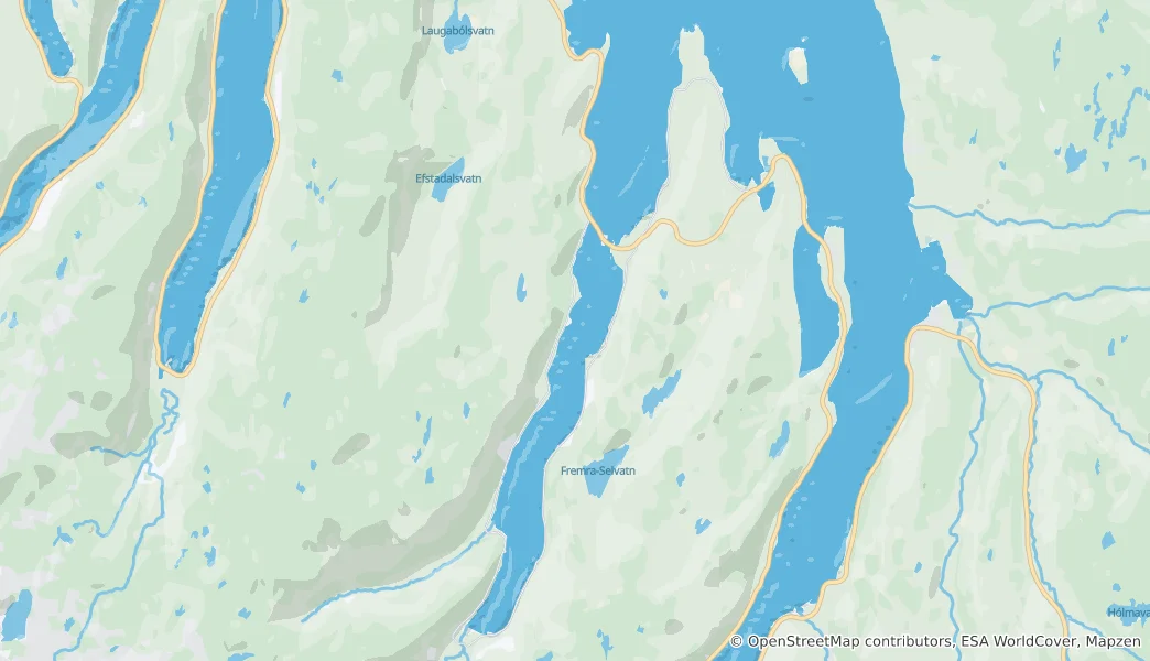 Mapa Mjóifjörður