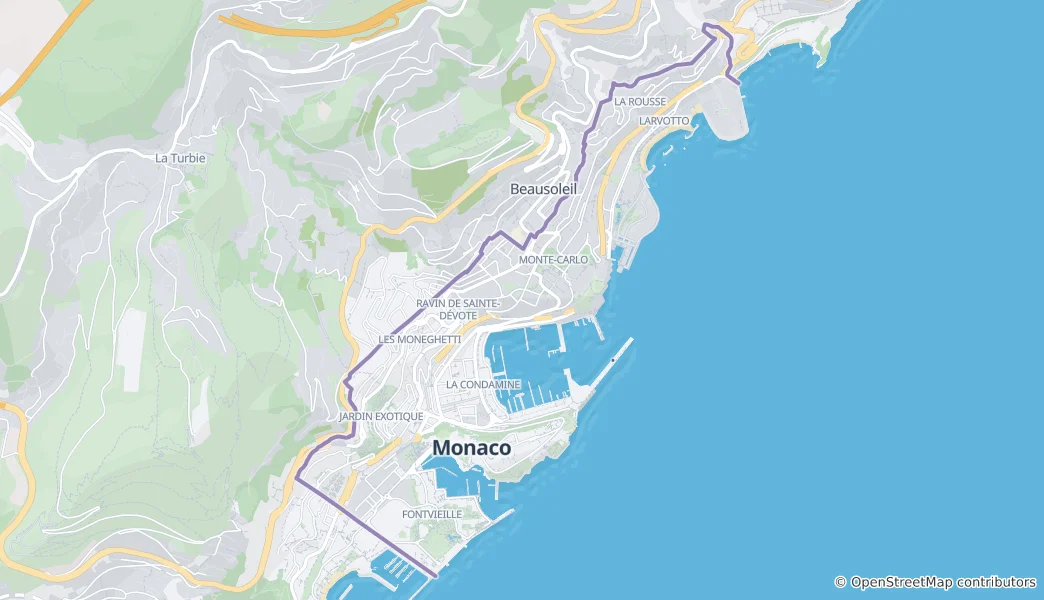Karte von Monaco