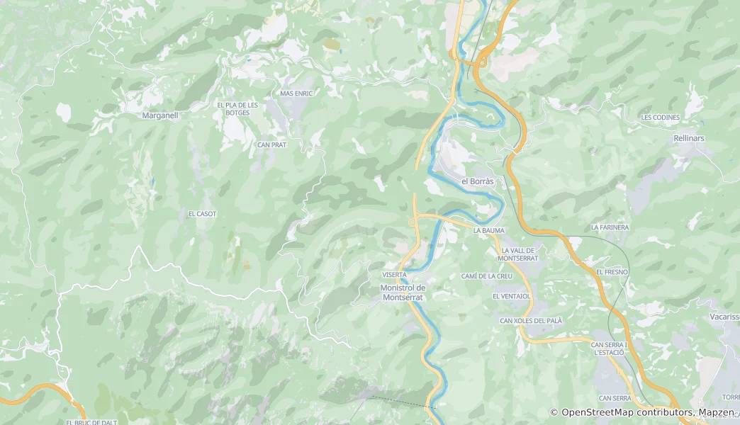 Mappa di Monistrol de Montserrat