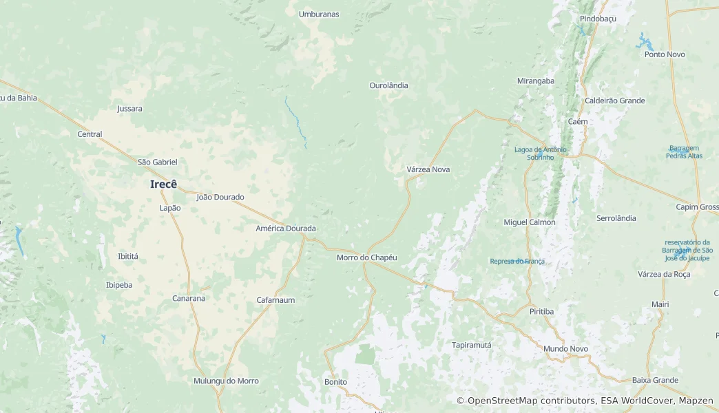 Mapa Morro do Chapéu