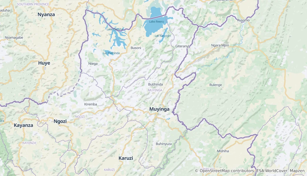 Map of Muyinga Province
