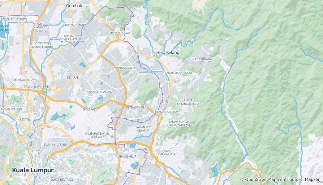 Mappa di BANDAR ULU KELANG