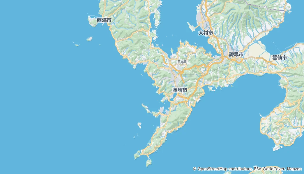 Karte von Nagasaki