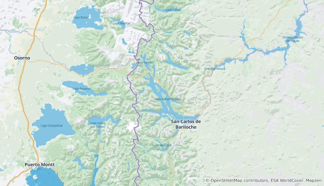 Mappa di Parco nazionale Nahuel Huapi