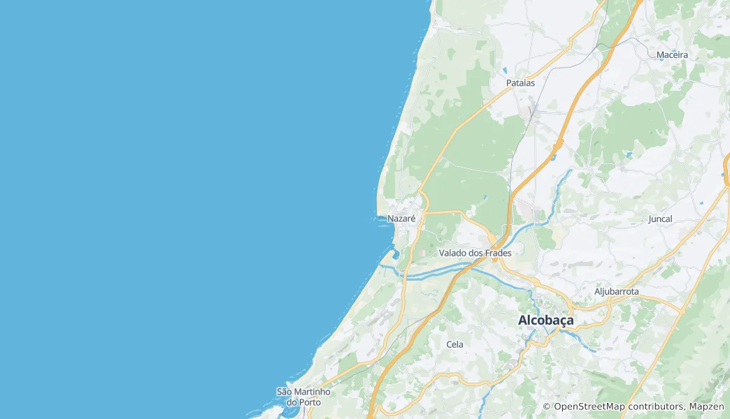 Mapa Nazaré