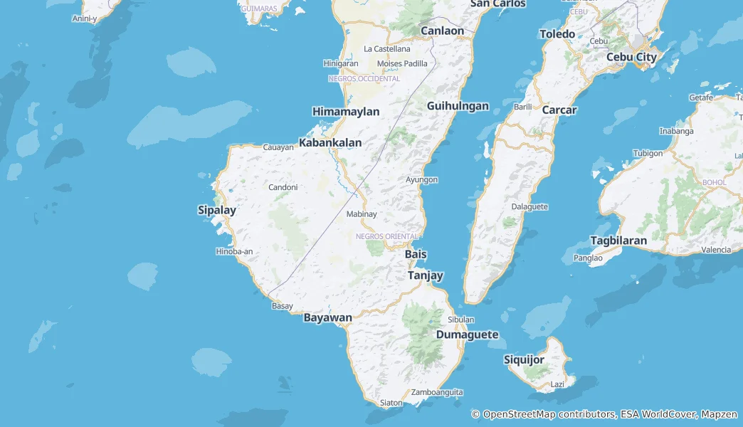 Mappa di Negros Oriental