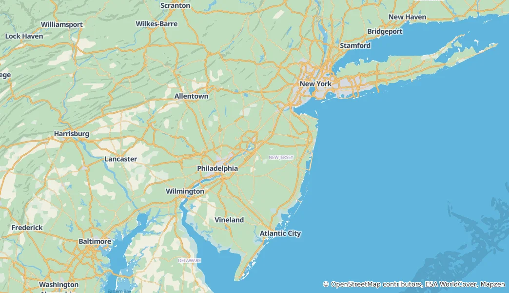 Carte de New Jersey