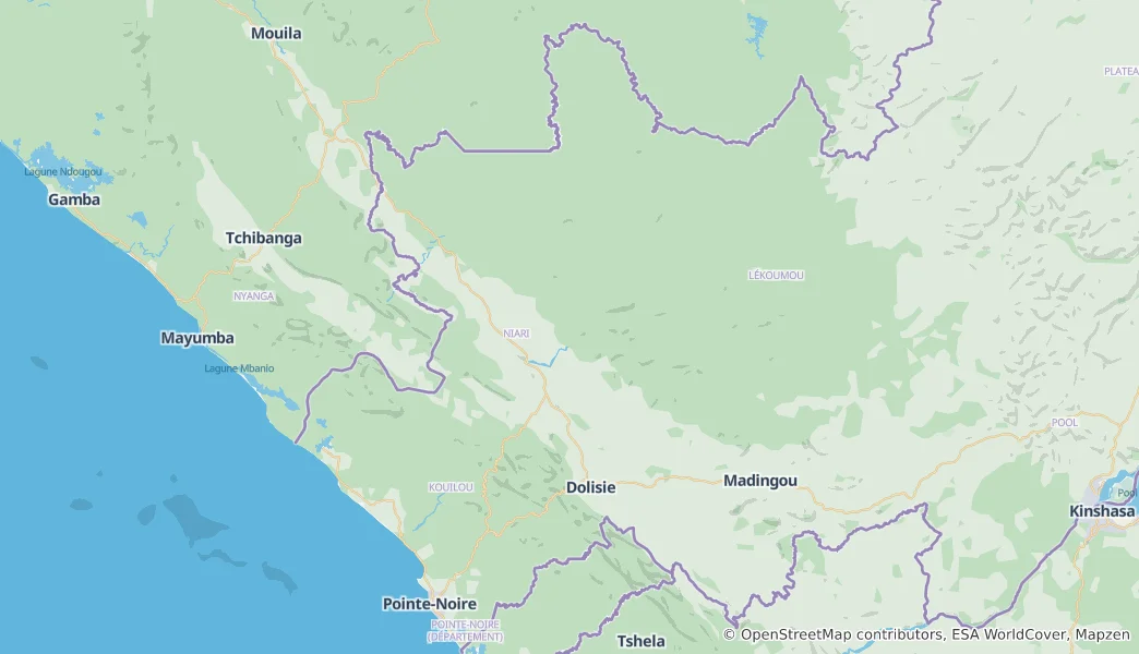 Map of Niari Department