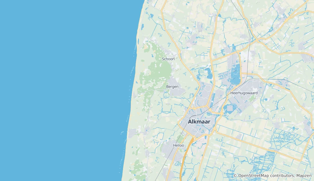 Mapa Bergen (NH)
