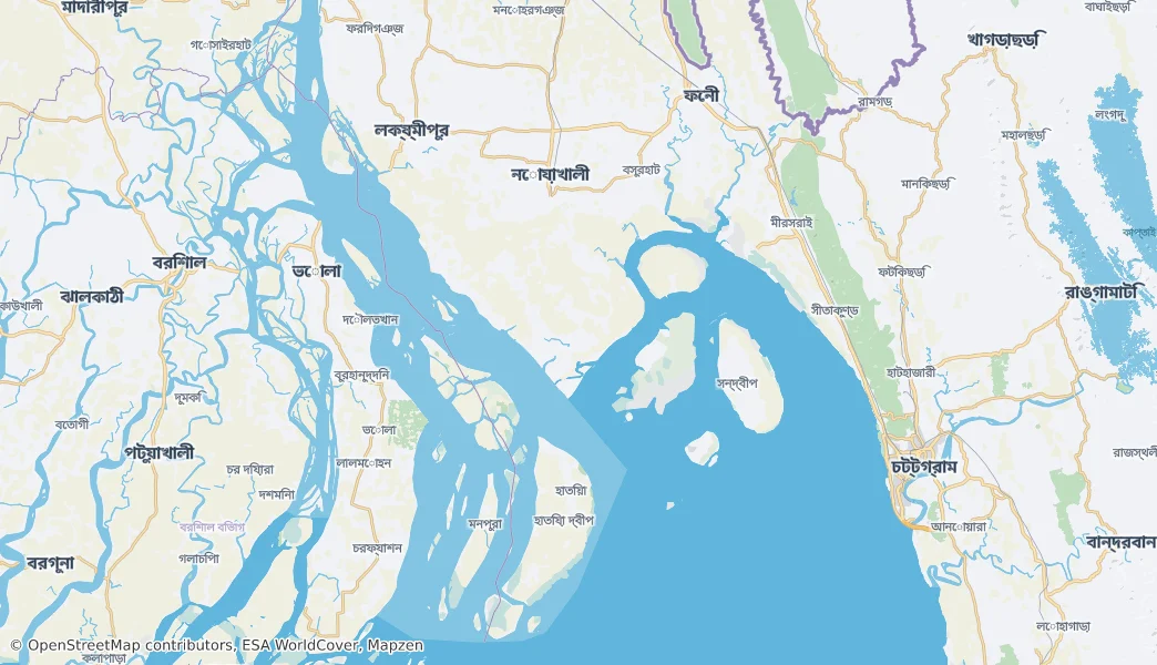 Noakhali – Mapa