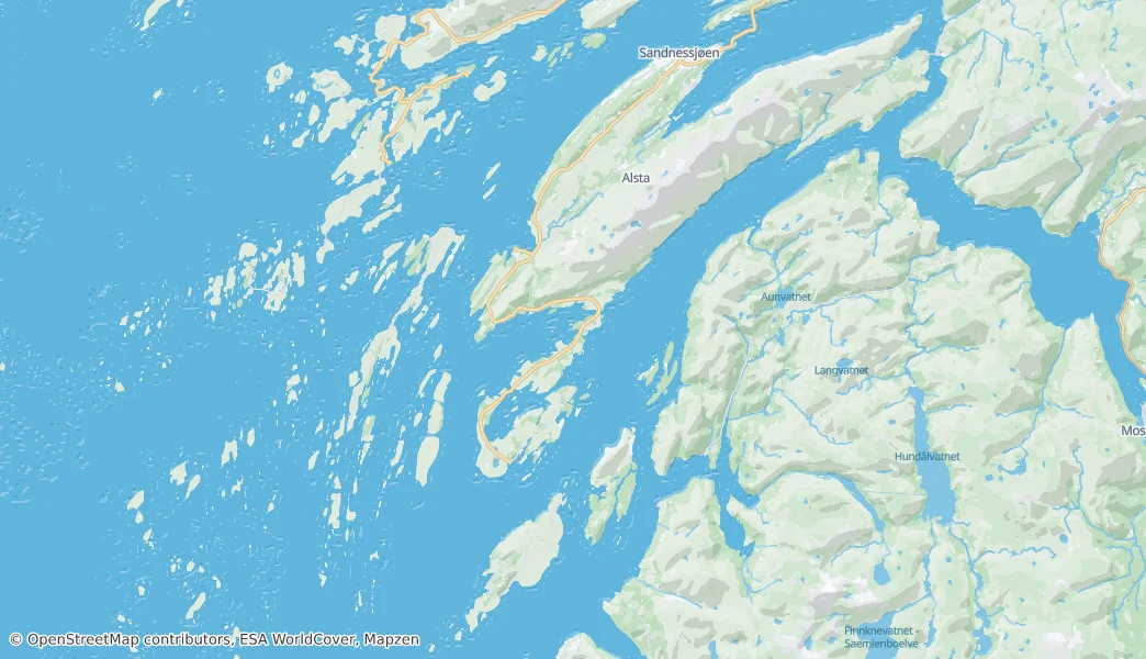 Alstahaug nor – Mapa