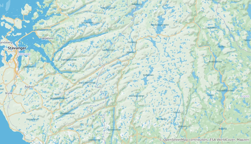 Mapa Sirdal