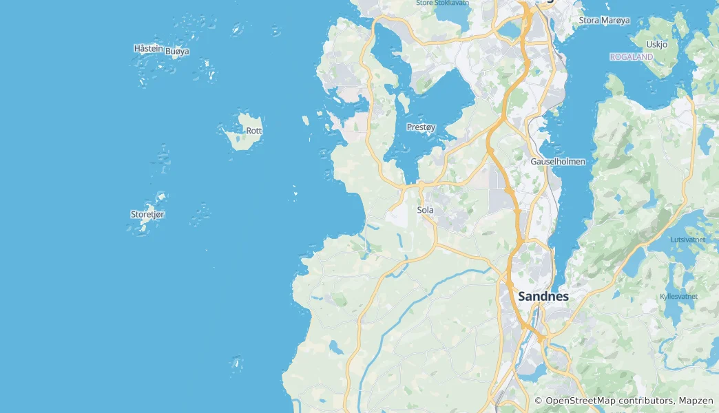 Mapa Sola nor