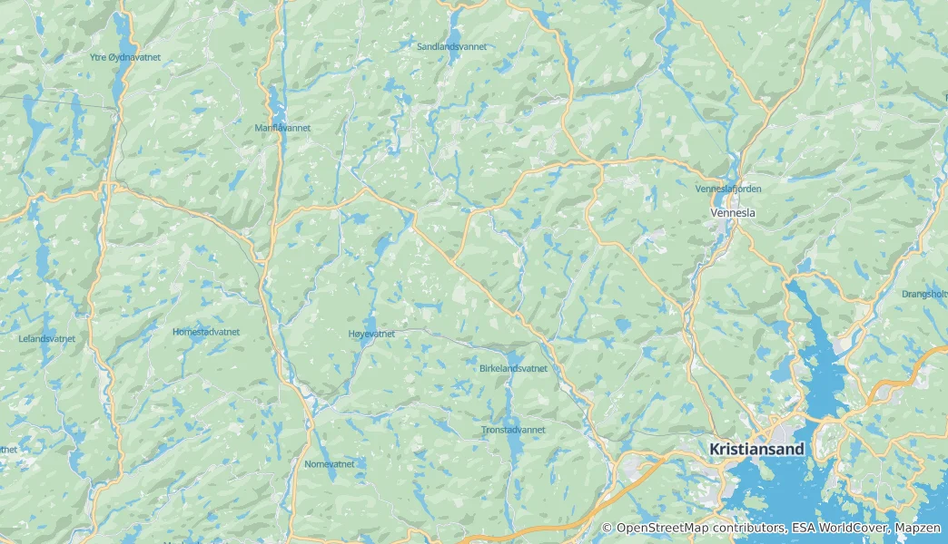 Mapa Songdalen nor
