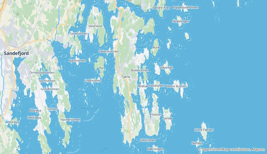Karte von Tjøme nor