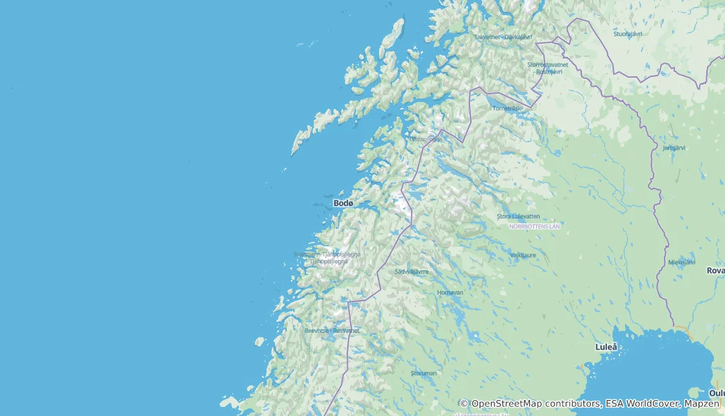 Mapa Nordland
