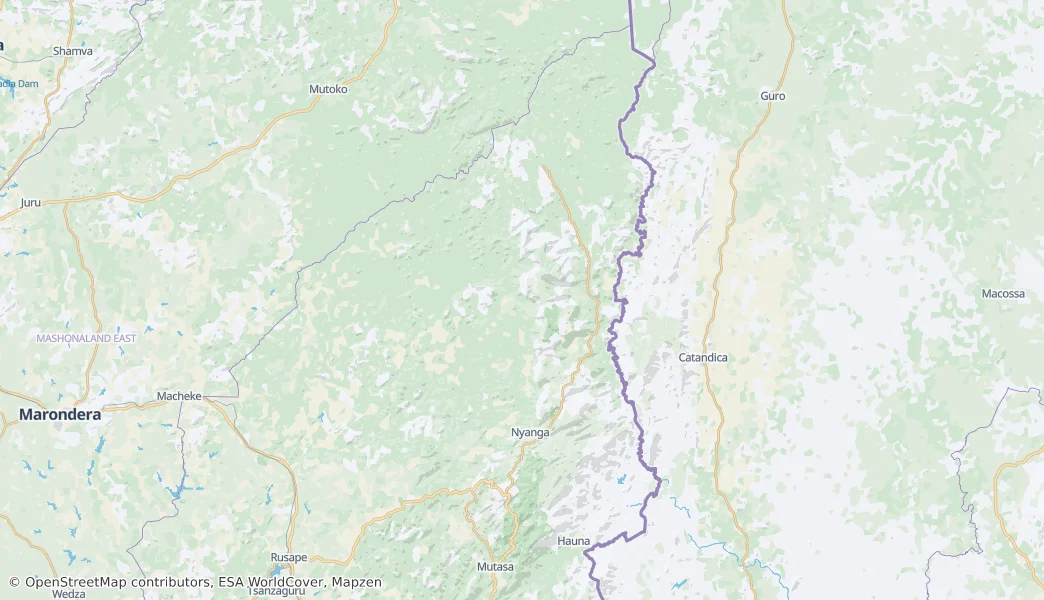 Nyanga — Map