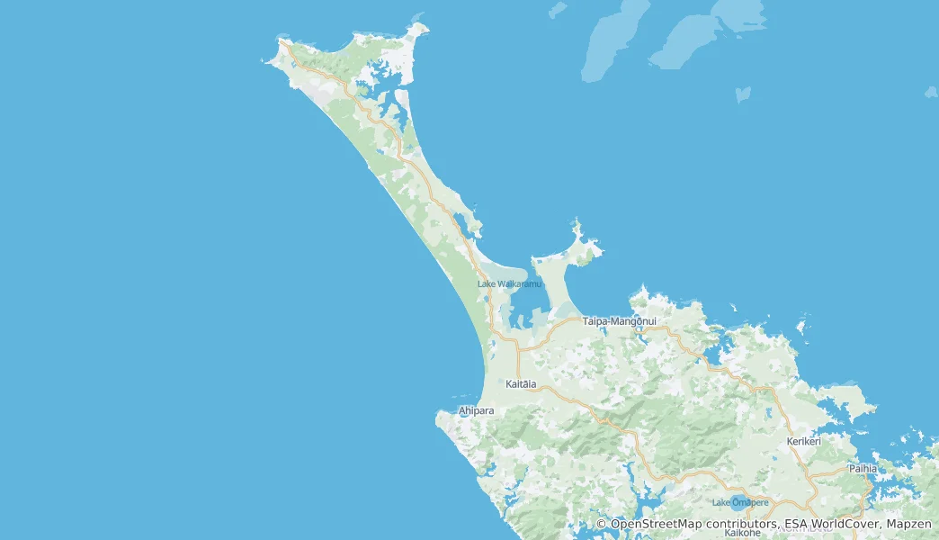 Map of Te Hiku Ward