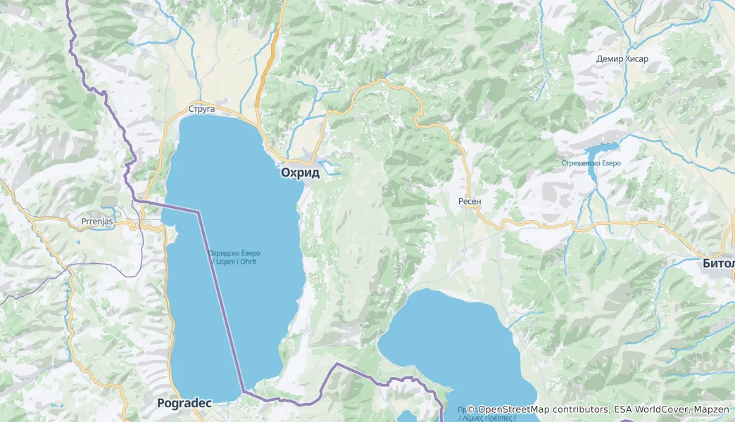 Map of Ohrid