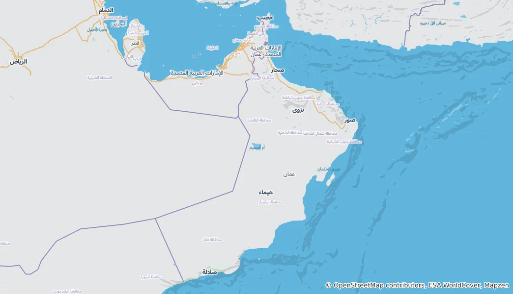 Mapa Omán