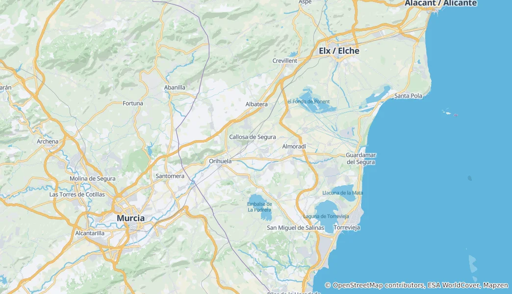 Karte von Orihuela