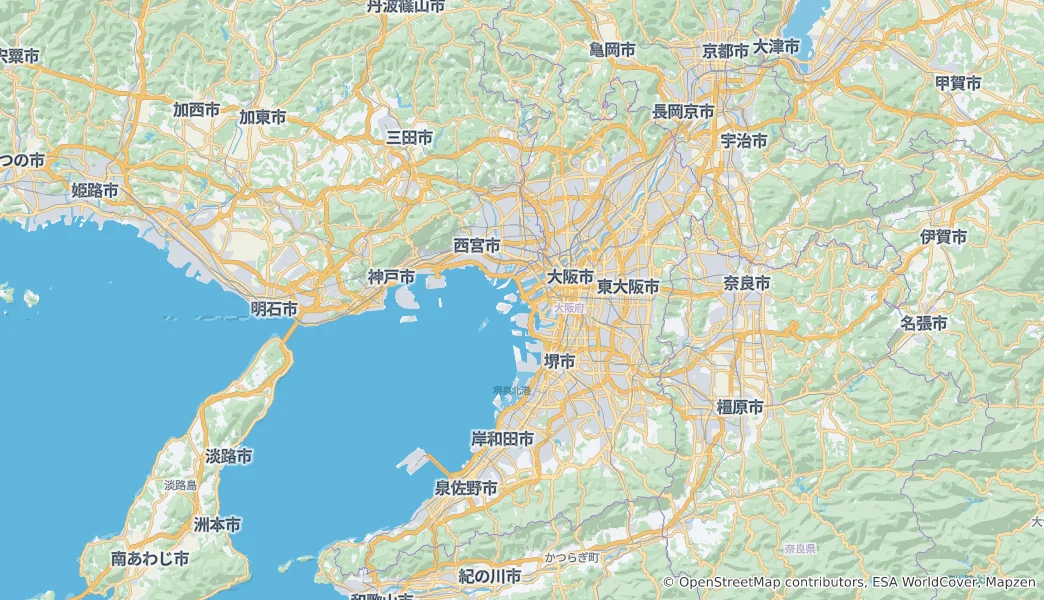 Carte de préfecture d'Osaka