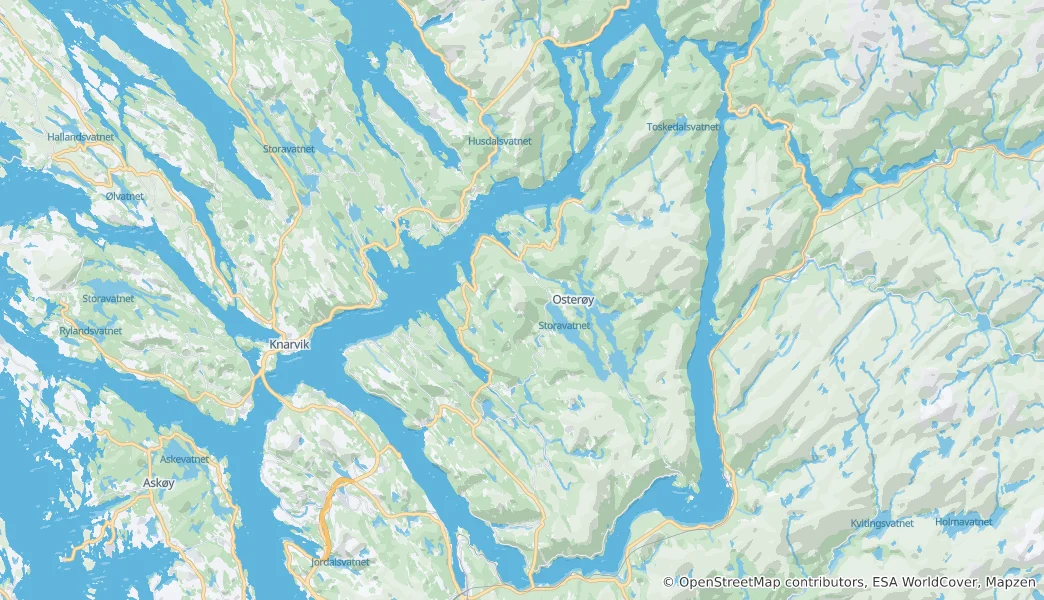Mapa Osterøy nor