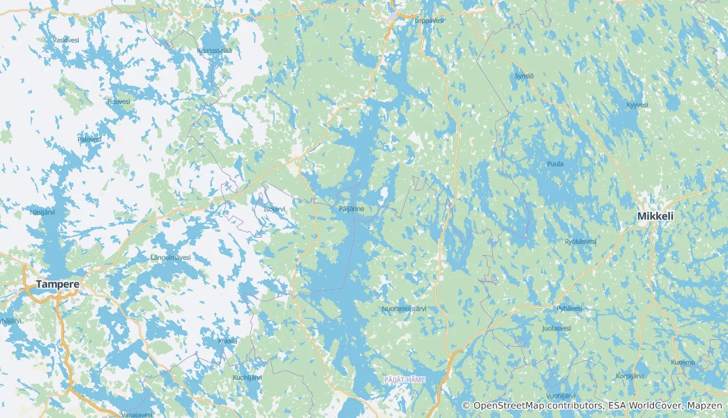 Térkép: Päijänne