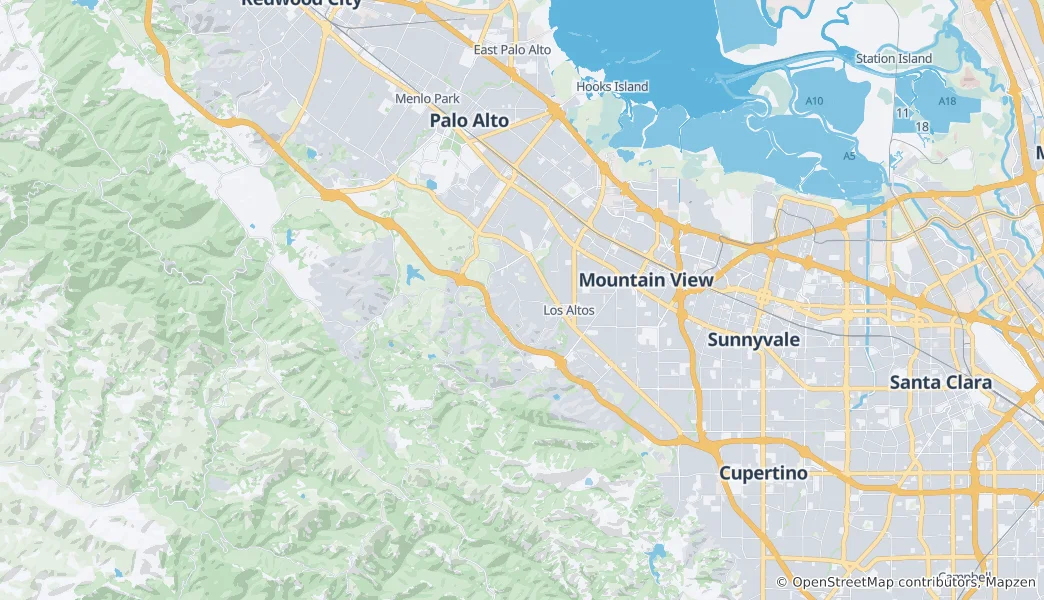 Karte von Palo Alto